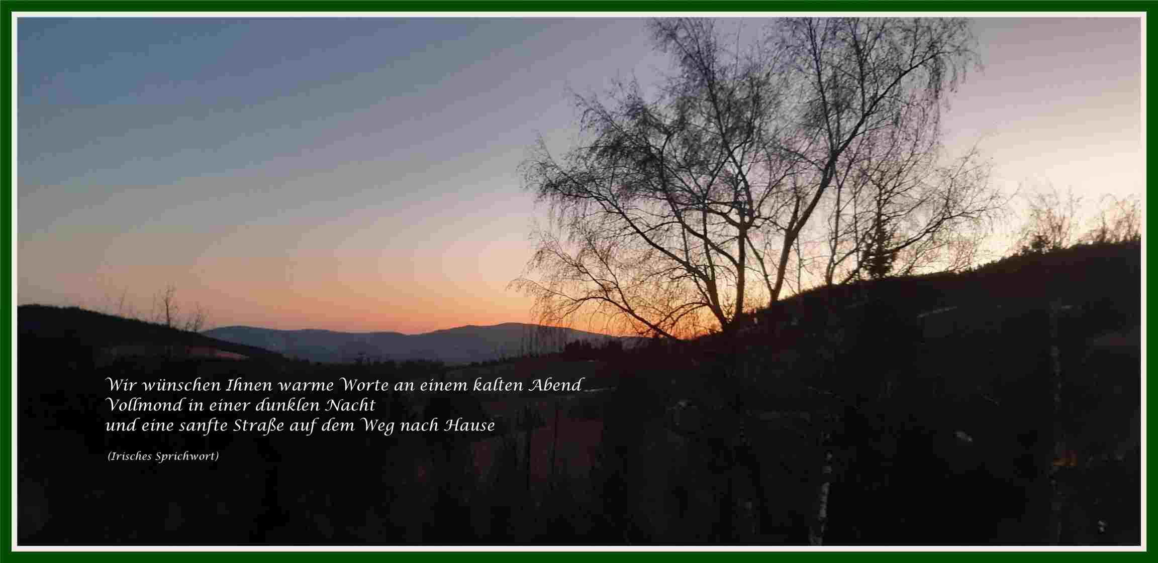 Abaendhimmel Balkon mit text