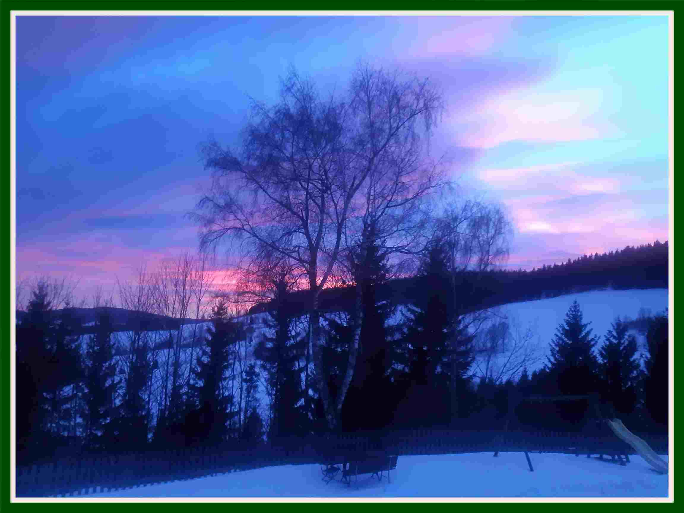 Schneelandschaft in der Abendsonne